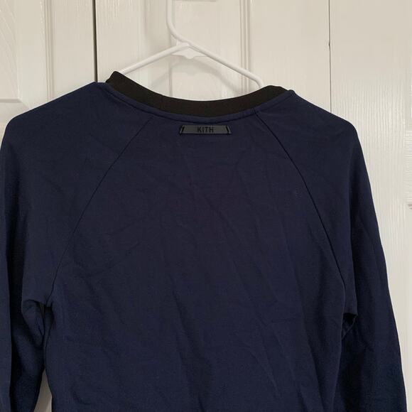 Kith blue and black ponte knit drawstring waist tunic top XS/S - Picture 8 of 9
